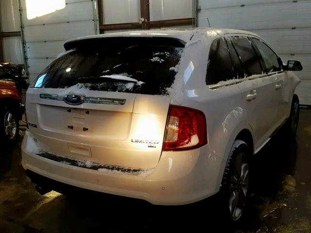 2FMDK4KC2DBA23919 - 2013 FORD EDGE LIMIT WHITE photo 4