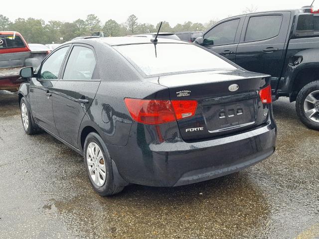 KNAFU4A27D5735084 - 2013 KIA FORTE EX BLACK photo 3