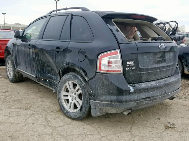 2FMDK46C07BA99153 - 2007 FORD EDGE SE BLACK photo 3