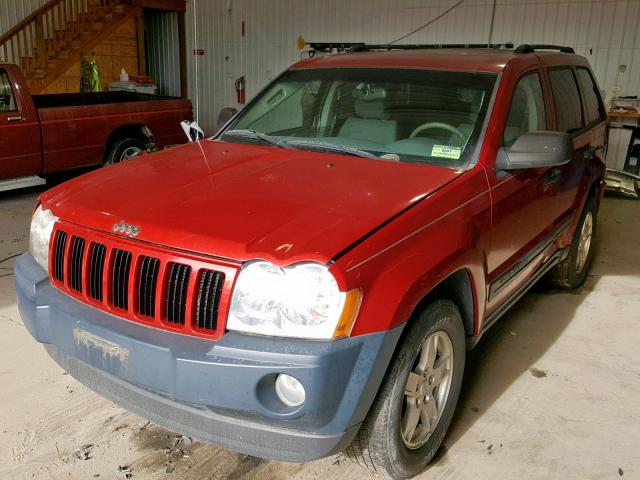 1J4GR48K25C508438 - 2005 JEEP GRAND CHER RED photo 2