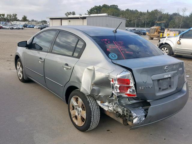 3N1AB61EX8L763320 - 2008 NISSAN SENTRA 2.0 GRAY photo 3