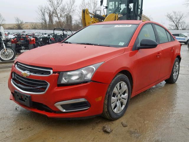 1G1PA5SH0F7102368 - 2015 CHEVROLET CRUZE LS RED photo 2