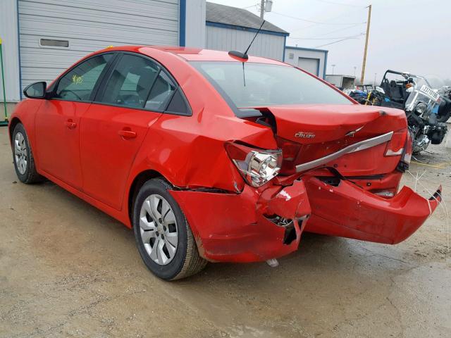 1G1PA5SH0F7102368 - 2015 CHEVROLET CRUZE LS RED photo 3