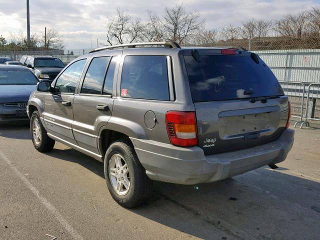 1J4GW48S52C258164 - 2002 JEEP GRAND CHER GRAY photo 3