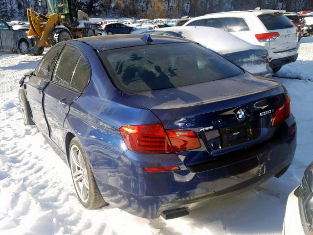 WBAKP9C54GD980932 - 2016 BMW 550 XI BLUE photo 3