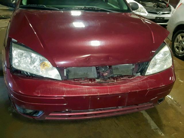 1FAHP37N57W192269 - 2007 FORD FOCUS ZX5 BURGUNDY photo 9