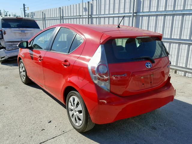 JTDKDTB33D1043463 - 2013 TOYOTA PRIUS C RED photo 3