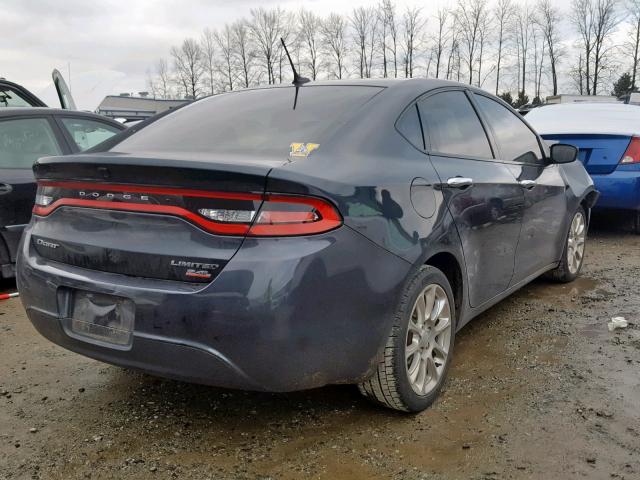 1C3CDFCB6ED673087 - 2014 DODGE DART LIMIT GRAY photo 4