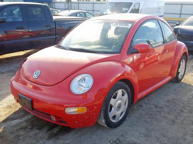 3VWCS21C61M424614 - 2001 VOLKSWAGEN NEW BEETLE Qırmızı foto 2