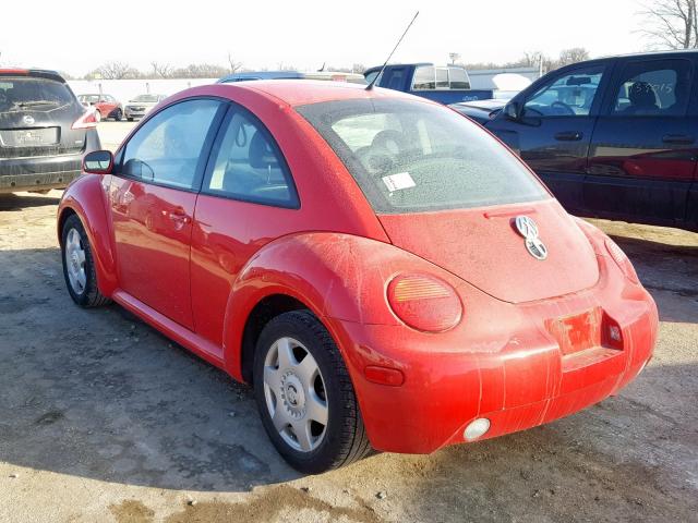 3VWCS21C61M424614 - 2001 VOLKSWAGEN NEW BEETLE Qırmızı foto 3