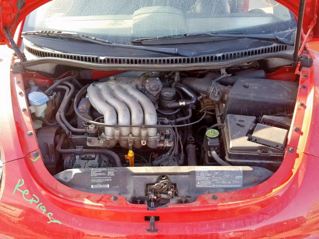 3VWCS21C61M424614 - 2001 VOLKSWAGEN NEW BEETLE Qırmızı foto 7