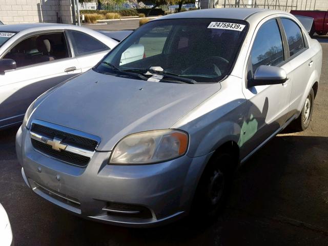 KL1TD56E29B336095 - 2009 CHEVROLET AVEO LS SILVER photo 2