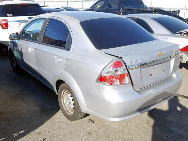 KL1TD56E29B336095 - 2009 CHEVROLET AVEO LS SILVER photo 3