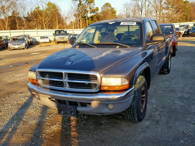 1D7HL48N83S105045 - 2003 DODGE DAKOTA QUA GRAY photo 2