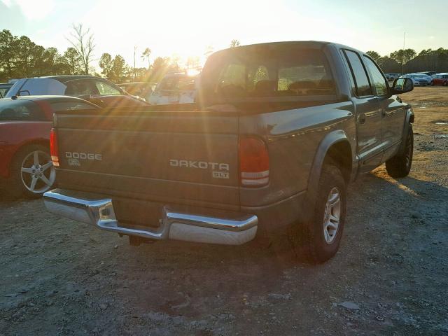 1D7HL48N83S105045 - 2003 DODGE DAKOTA QUA GRAY photo 4