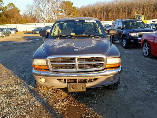 1D7HL48N83S105045 - 2003 DODGE DAKOTA QUA GRAY photo 9