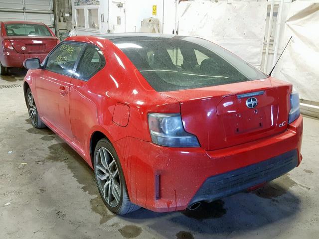 JTKJF5C74E3070639 - 2014 TOYOTA SCION TC 红色 照片 3