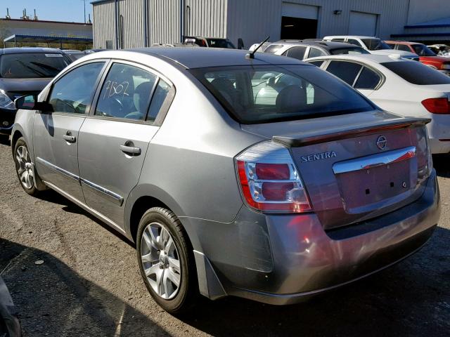 3N1AB6AP2CL749552 - 2012 NISSAN SENTRA 2.0 SILVER photo 3