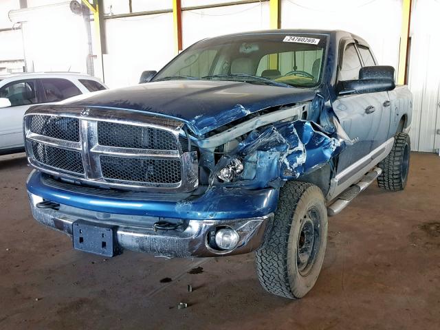 3D7KS28D15G809456 - 2005 DODGE RAM 2500 S BLUE photo 2