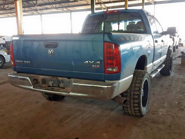 3D7KS28D15G809456 - 2005 DODGE RAM 2500 S BLUE photo 4