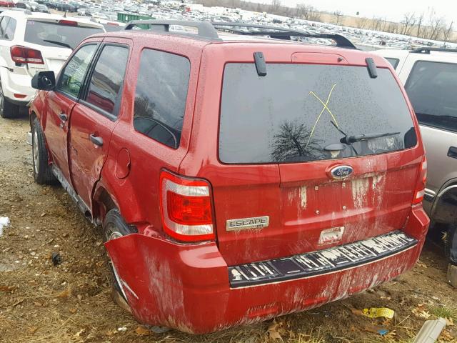 1FMCU9D79BKB98027 - 2011 FORD ESCAPE XLT RED photo 3