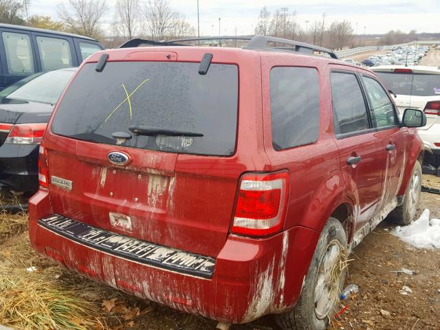 1FMCU9D79BKB98027 - 2011 FORD ESCAPE XLT RED photo 4