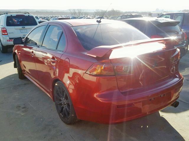 JA3AU86UX8U023029 - 2008 MITSUBISHI LANCER GTS RED photo 3