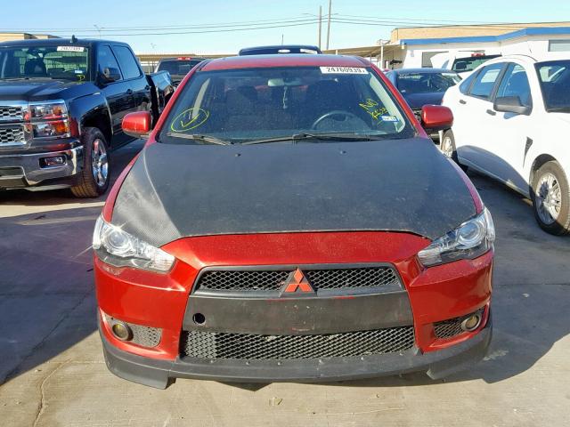 JA3AU86UX8U023029 - 2008 MITSUBISHI LANCER GTS RED photo 9