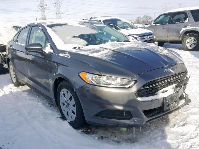 1FA6P0G71E5406555 - 2014 FORD FUSION S GRAY photo 1