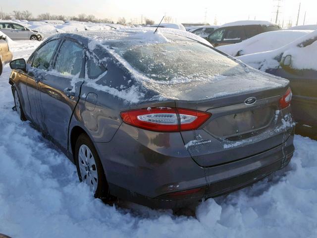 1FA6P0G71E5406555 - 2014 FORD FUSION S GRAY photo 3