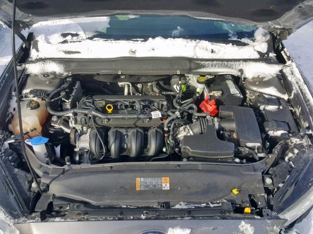 1FA6P0G71E5406555 - 2014 FORD FUSION S GRAY photo 7