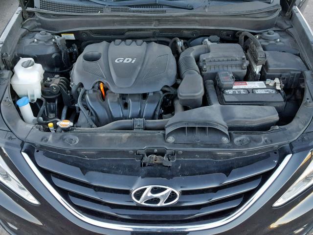 5NPEB4AC4CH421839 - 2012 HYUNDAI SONATA GLS BLACK photo 7