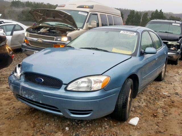 1FAFP56U76A220287 - 2006 FORD TAURUS SEL BLUE photo 2