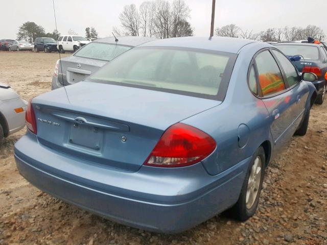 1FAFP56U76A220287 - 2006 FORD TAURUS SEL BLUE photo 4