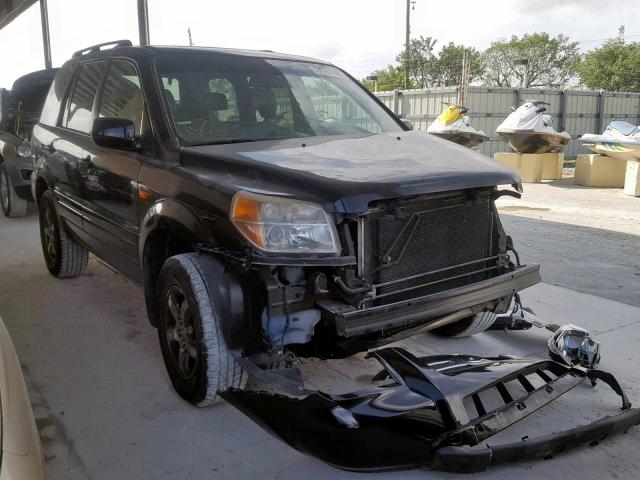 5FNYF28308B025909 - 2008 HONDA PILOT SE BLACK photo 1