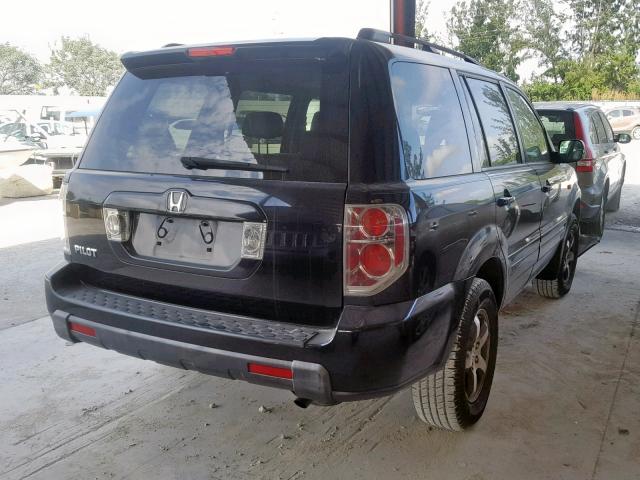 5FNYF28308B025909 - 2008 HONDA PILOT SE BLACK photo 4