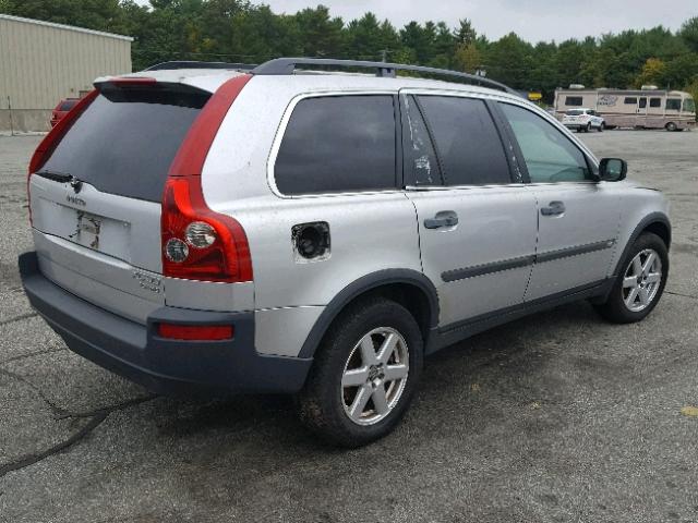 YV1CZ91H141112649 - 2004 VOLVO XC90 T6 SILVER photo 4