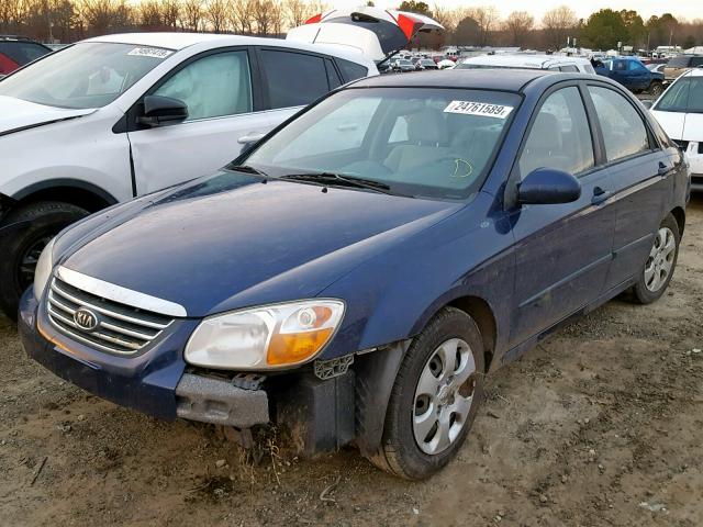 KNAFE121085492080 - 2008 KIA SPECTRA EX BLUE photo 2