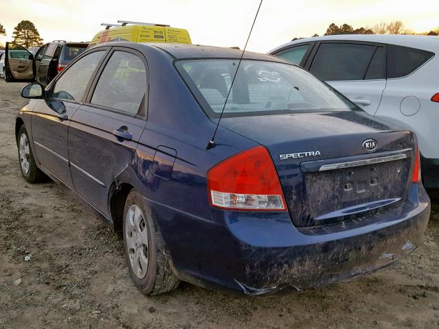 KNAFE121085492080 - 2008 KIA SPECTRA EX BLUE photo 3