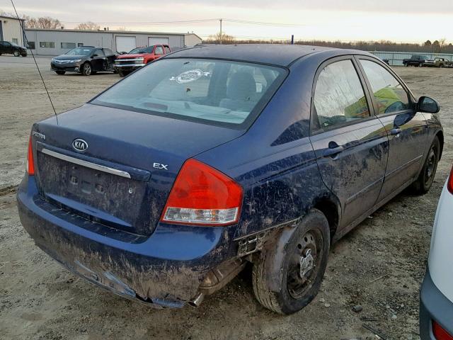 KNAFE121085492080 - 2008 KIA SPECTRA EX BLUE photo 4