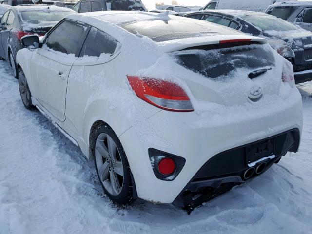 KMHTC6AE1DU180200 - 2013 HYUNDAI VELOSTER T WHITE photo 3