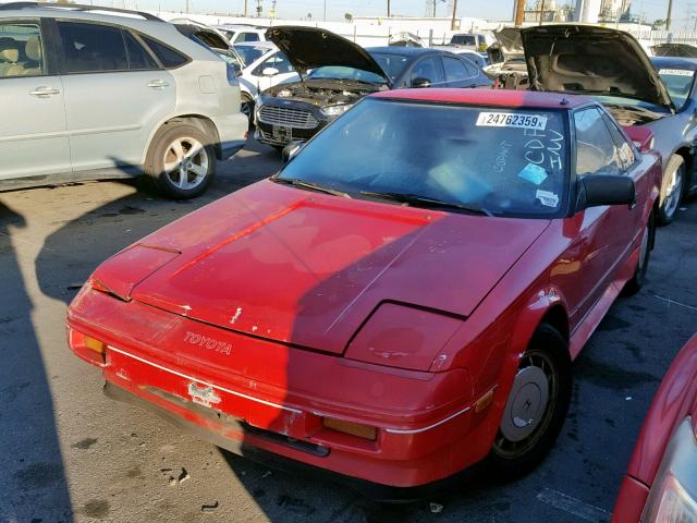 JT2AW15C4G0090638 - 1986 TOYOTA MR2 RED photo 2