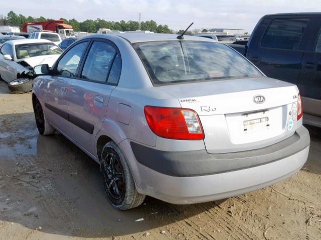 KNADE123876187007 - 2007 KIA RIO BASE GRAY photo 3