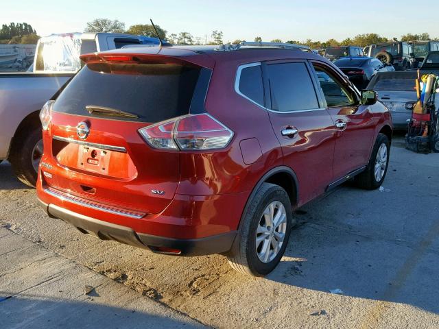 5N1AT2MT7GC924211 - 2016 NISSAN ROGUE S RED photo 4