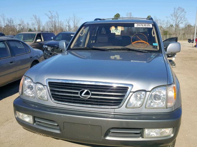 JTJHT00W513500604 - 2001 LEXUS LX 470 SILVER photo 9