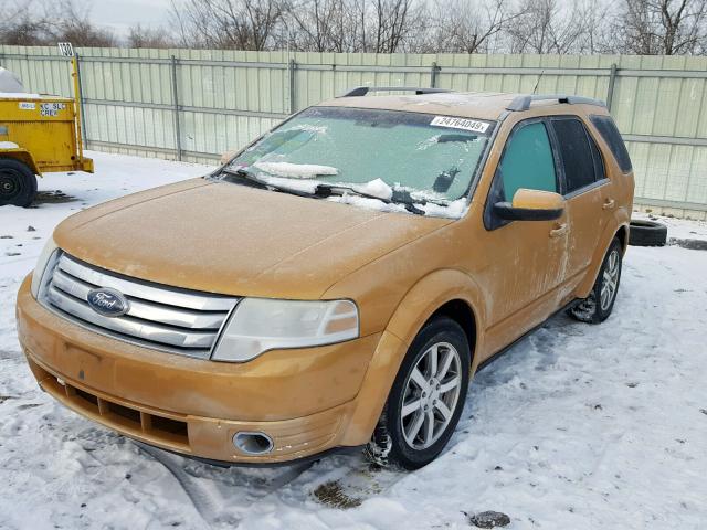 1FMDK05W78GA09544 - 2008 FORD TAURUS X S GOLD photo 2