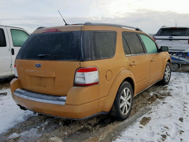 1FMDK05W78GA09544 - 2008 FORD TAURUS X S GOLD photo 4