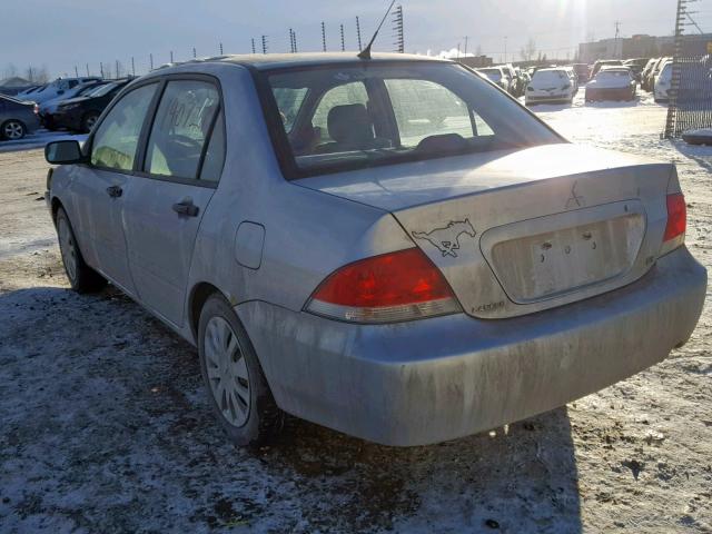 JA3AJ26E76U605701 - 2006 MITSUBISHI LANCER ES SILVER photo 3