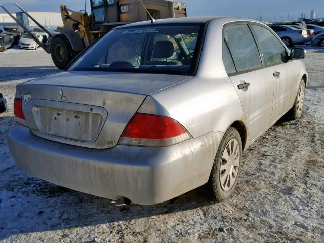 JA3AJ26E76U605701 - 2006 MITSUBISHI LANCER ES SILVER photo 4