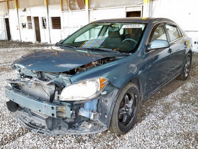 1G1ZH57B89F208103 - 2009 CHEVROLET MALIBU 1LT GREEN photo 2